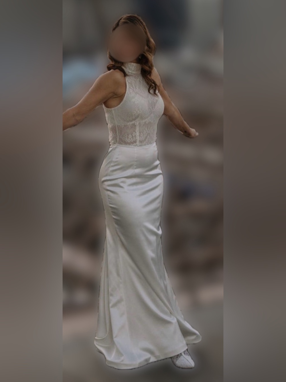 Custom two-piece Wedding Gown